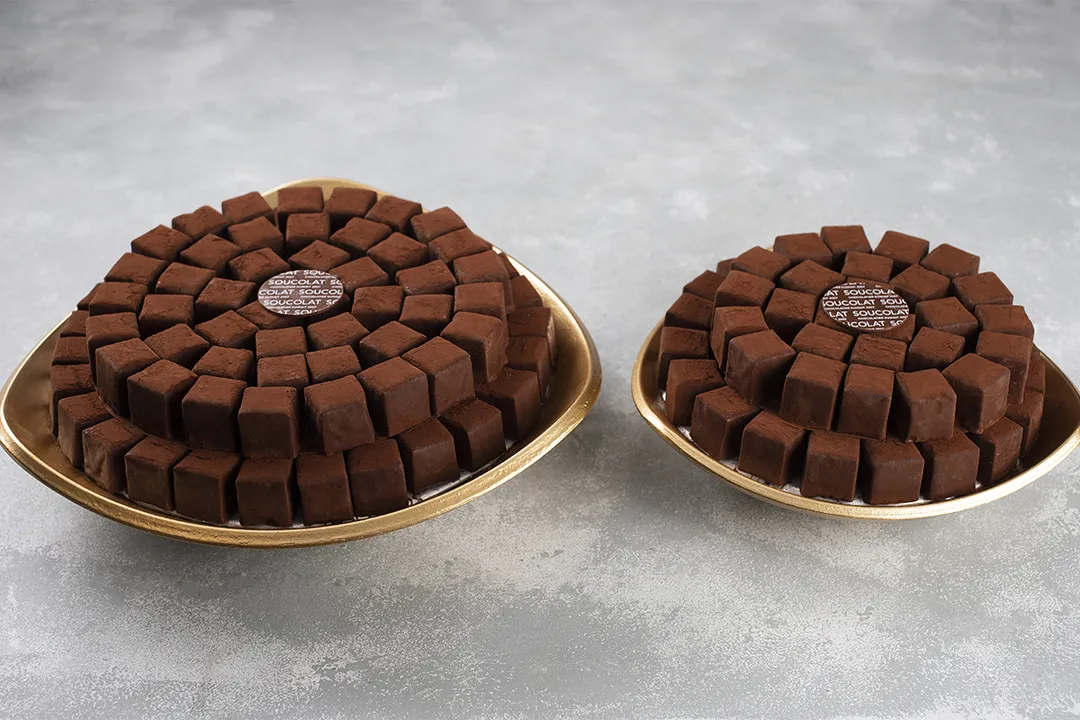 Chocolate Cake Cubes Tray