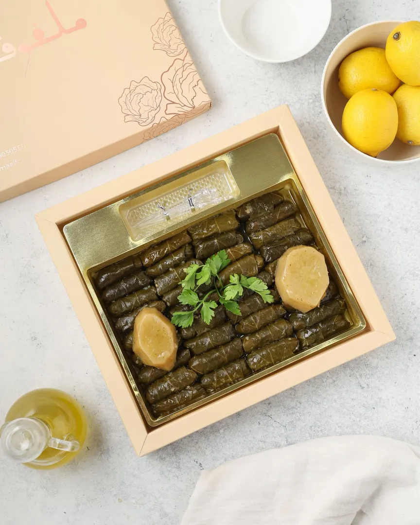 Grape leaves with lemon