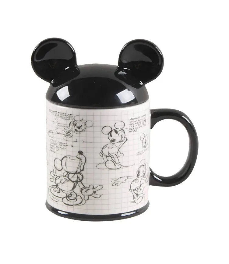 Mickey Mouse Sketch Large Mug With Lid - 530 ML