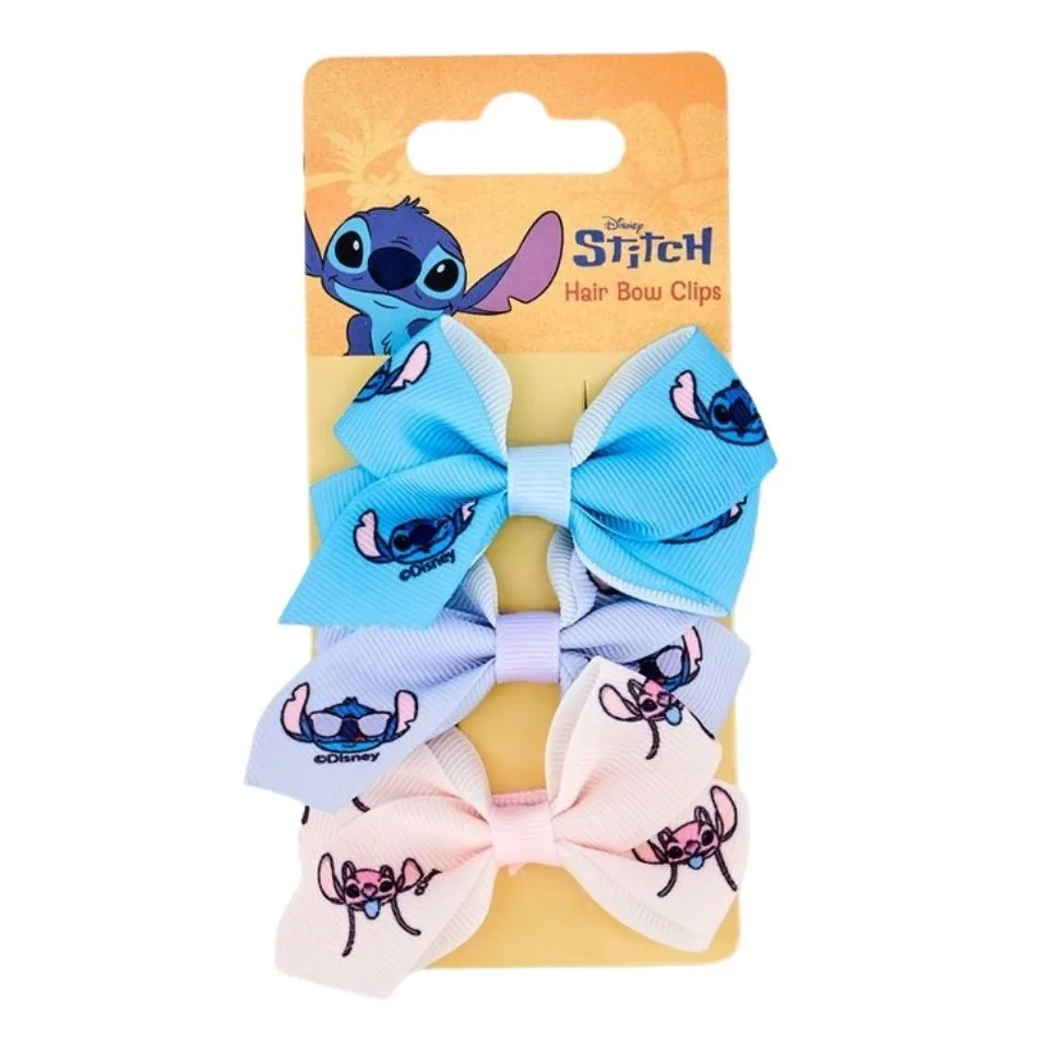 Stitch Bow Hair Clips - 3 PCS