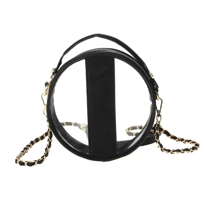 Canteen Python Clear Crossbody Bag - Black