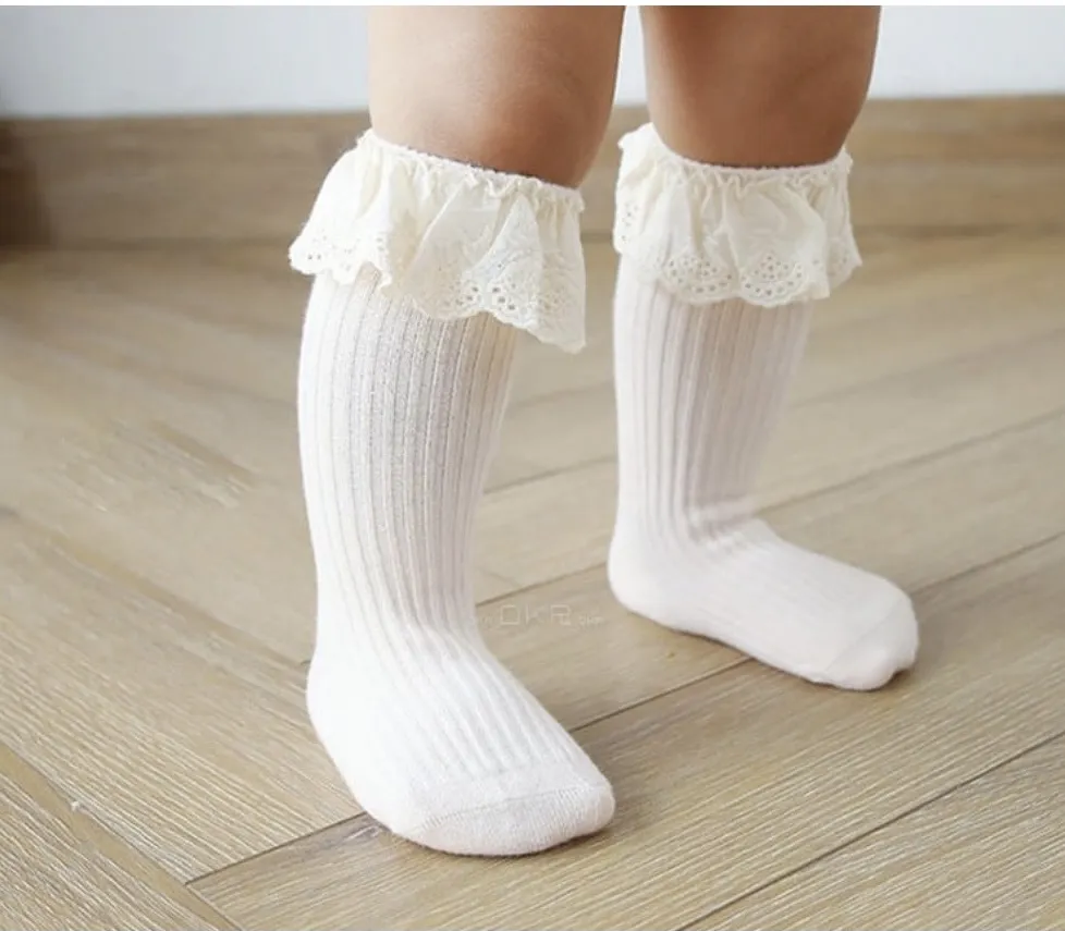 Lace Frill Socks- Set of 3