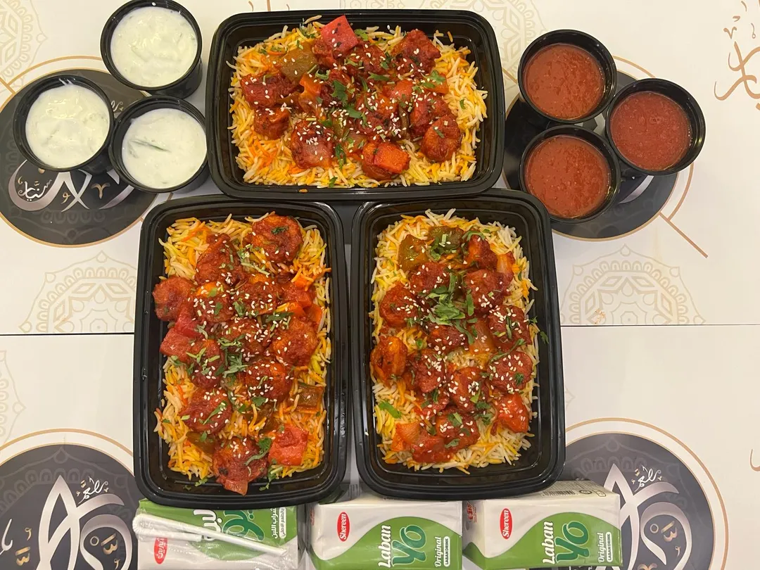 ٣ وجبات ميني ربيان ٦٥ مع رز البرياني
