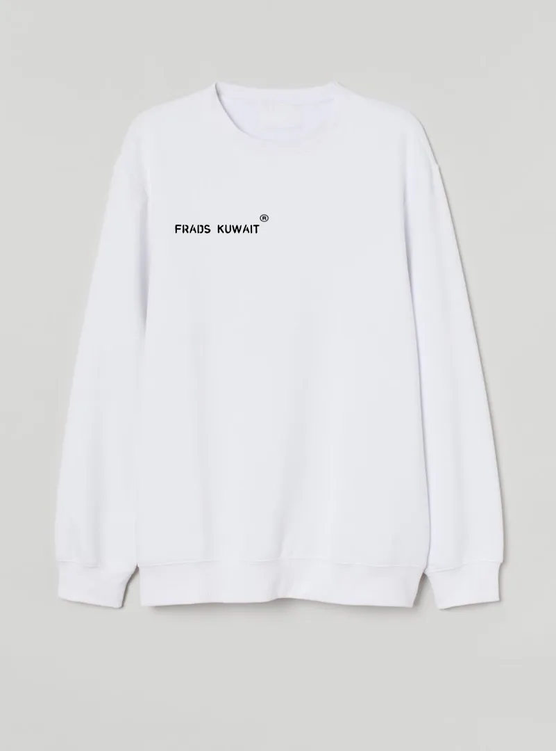 white sweatshirt