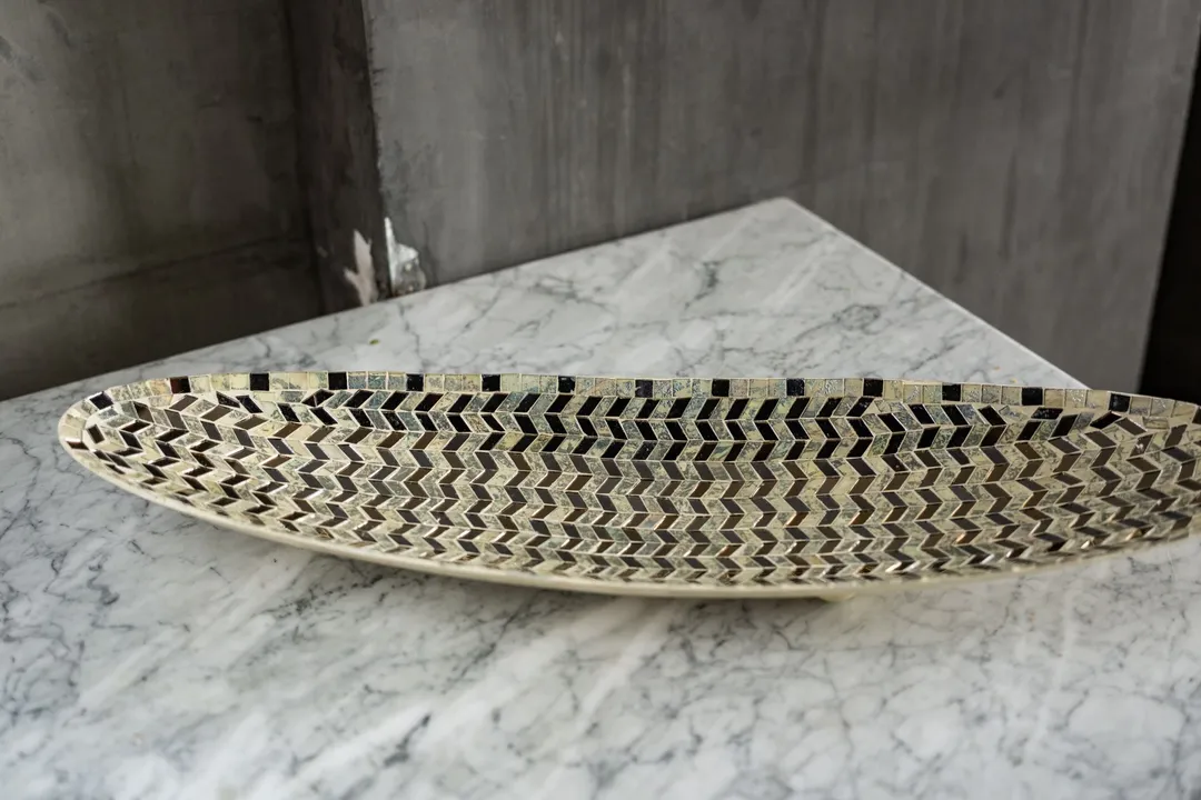 Empty Handmade Long Mirror Bowl