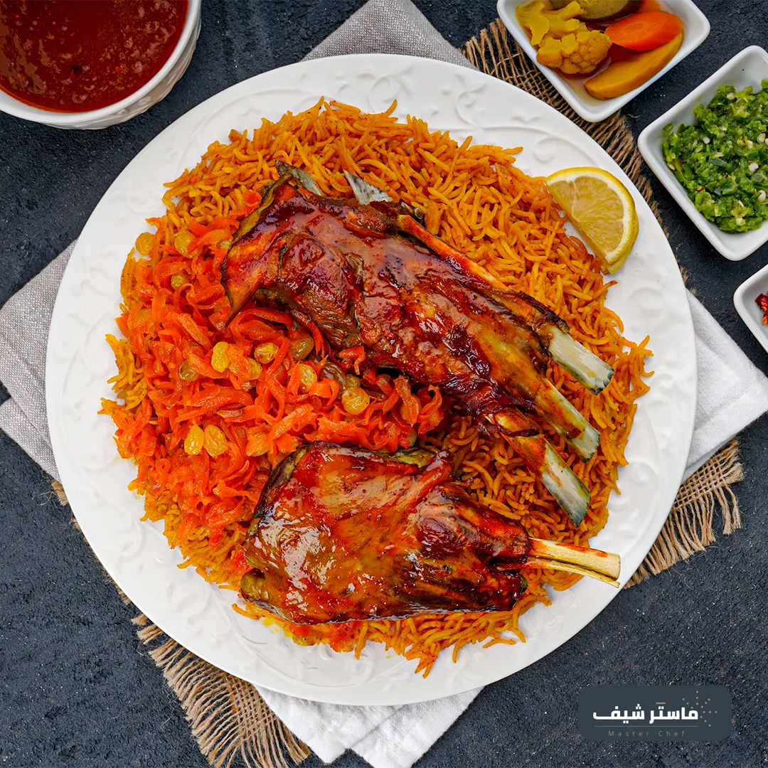 عيش بخاري لحم