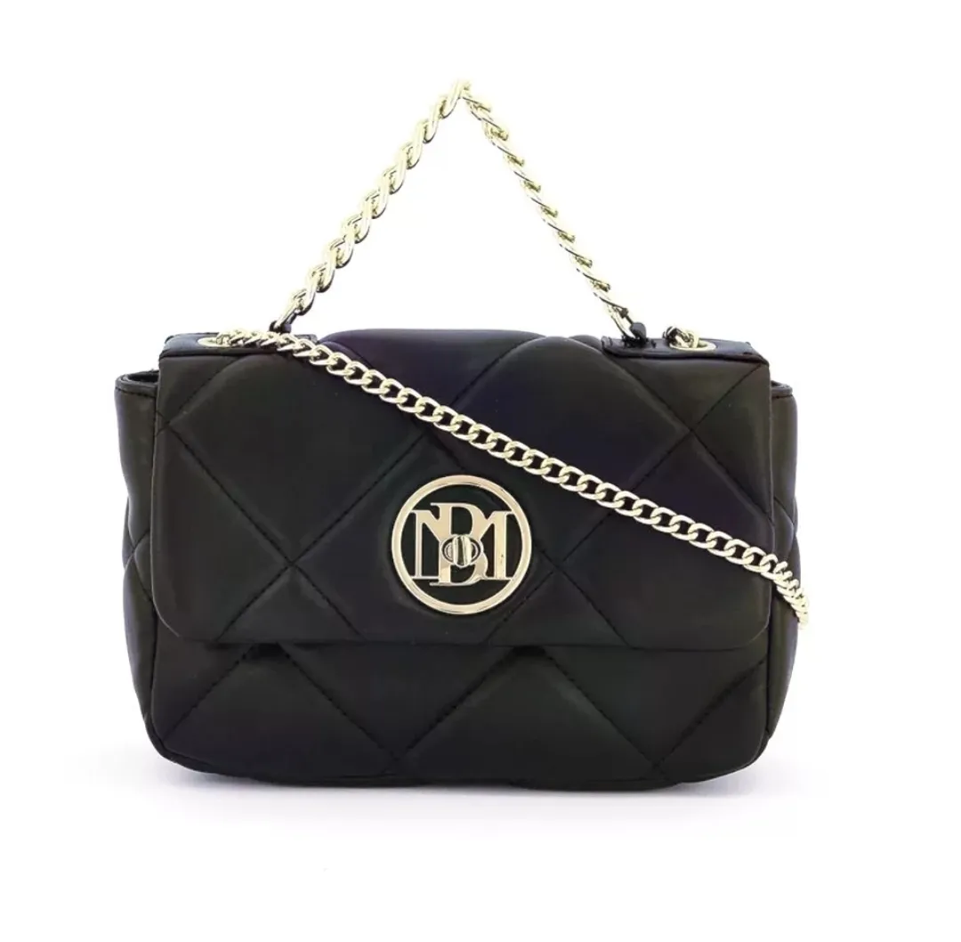 Badgley Mischka - Quilted Chain Strap Bag - Black