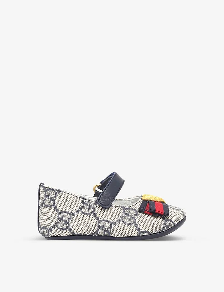 Gucci baby Erin Canvas Ballet Shoes 0-6 Months