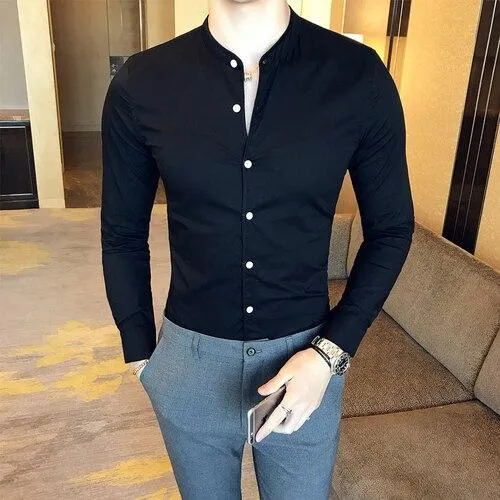 Men's Leather Shirt Business 2020