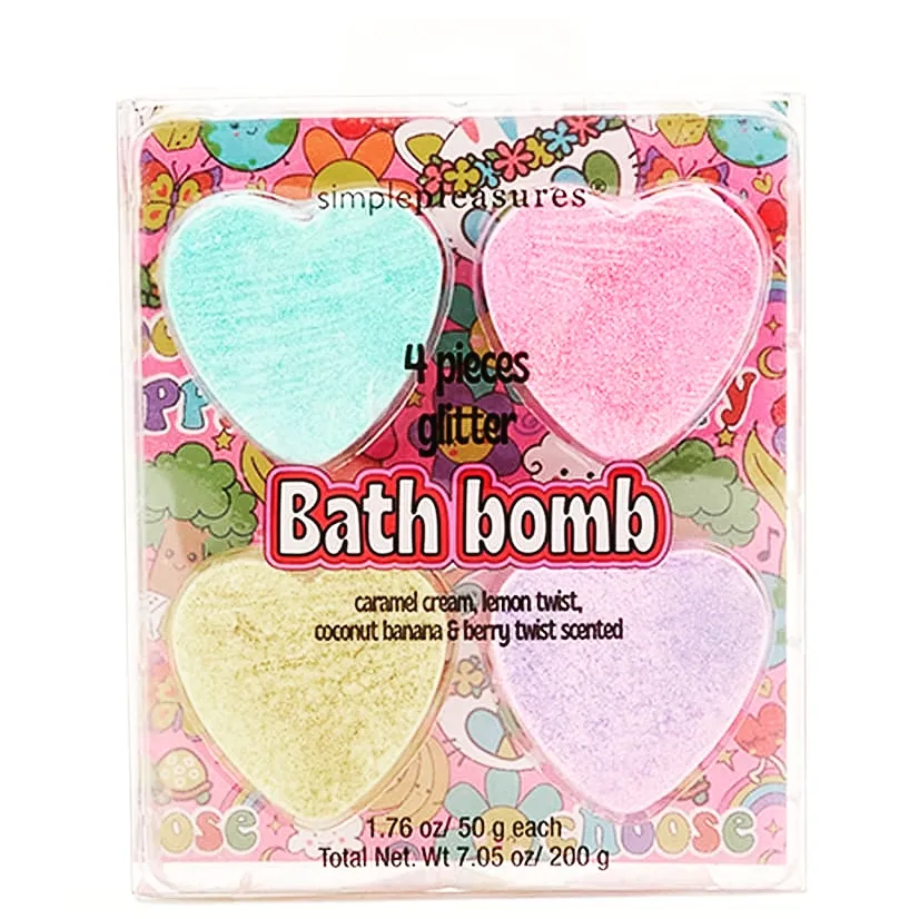4 PCS Glitter Bath Bomb