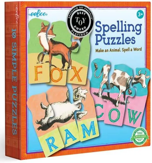 Animal Spelling 10 Simple Puzzle