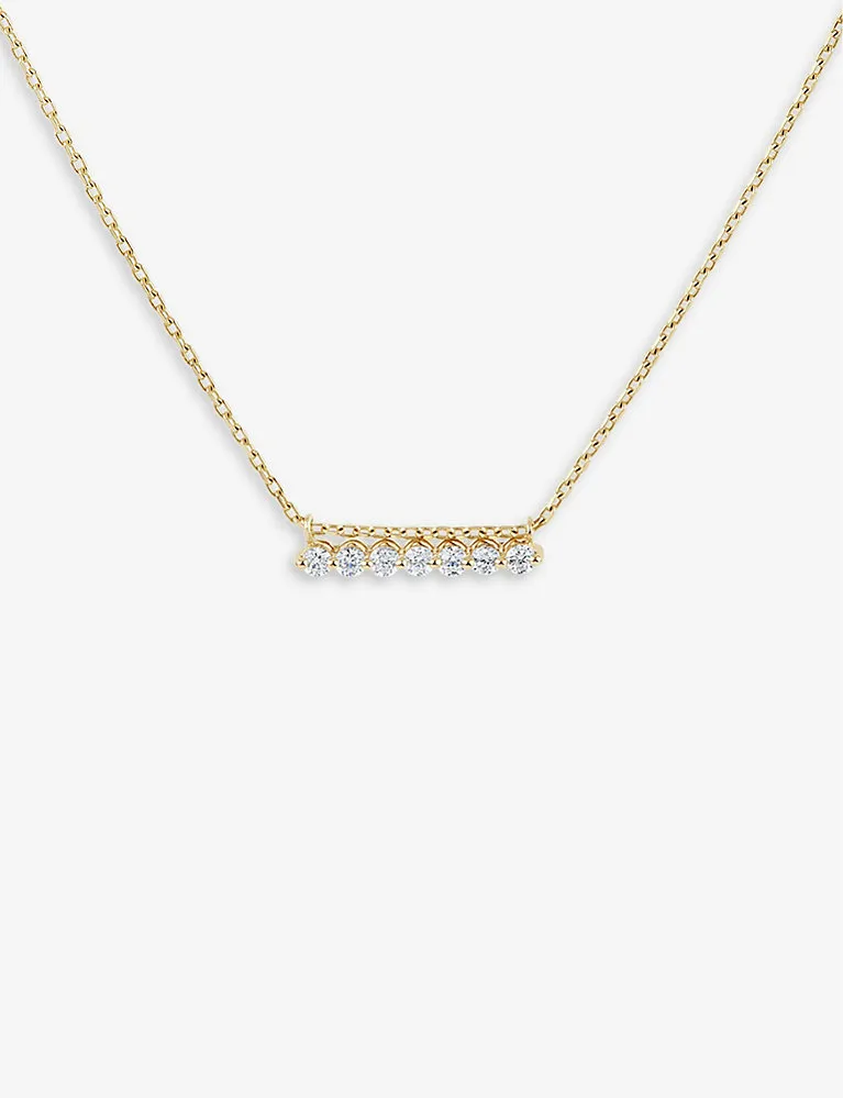 The Alkemistry Dinny Hall Shuga Bar Slider 14Ct Yellow-Gold And Diamond Necklace