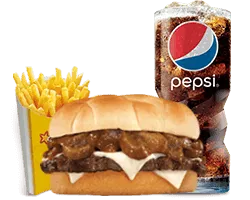 MUSHROOM N SWISS BURGER COMBO
