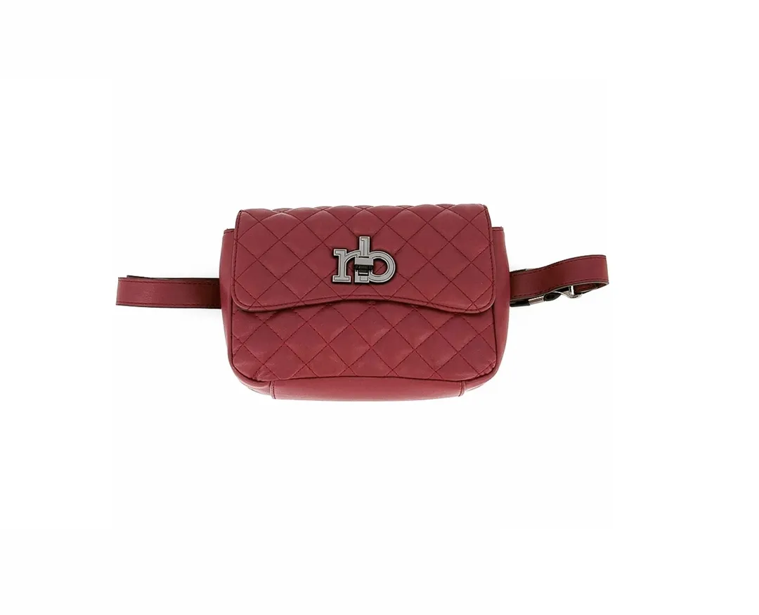 Roccobarocco - Quilted Waist Bag - Maroon