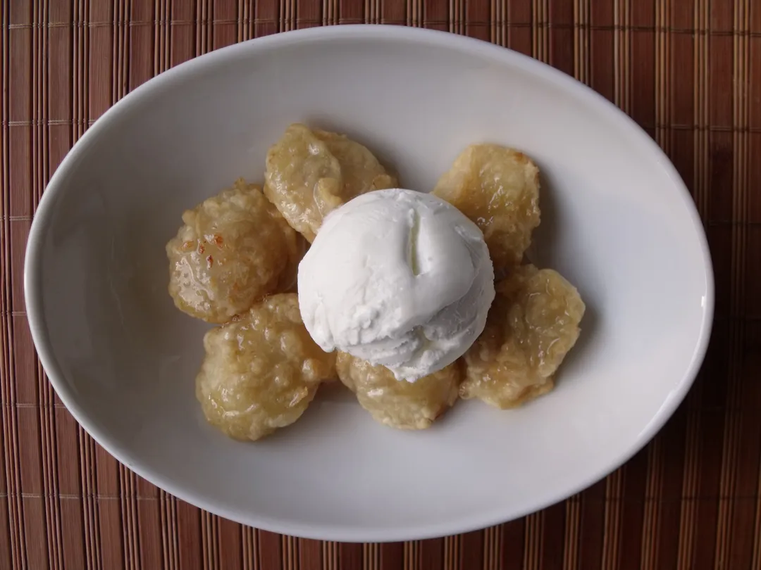 Fried Banana With Ice Cream.
