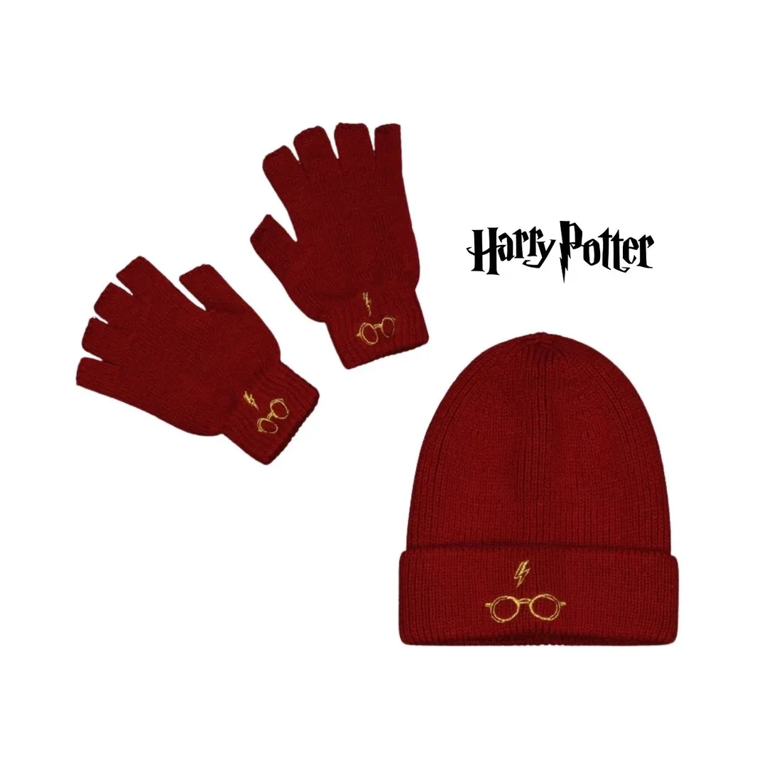 Harry Potter Women Knitted Beanie & Gloves Set