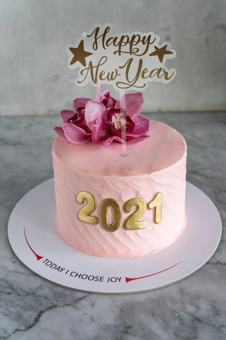 Pink October New Year Cake