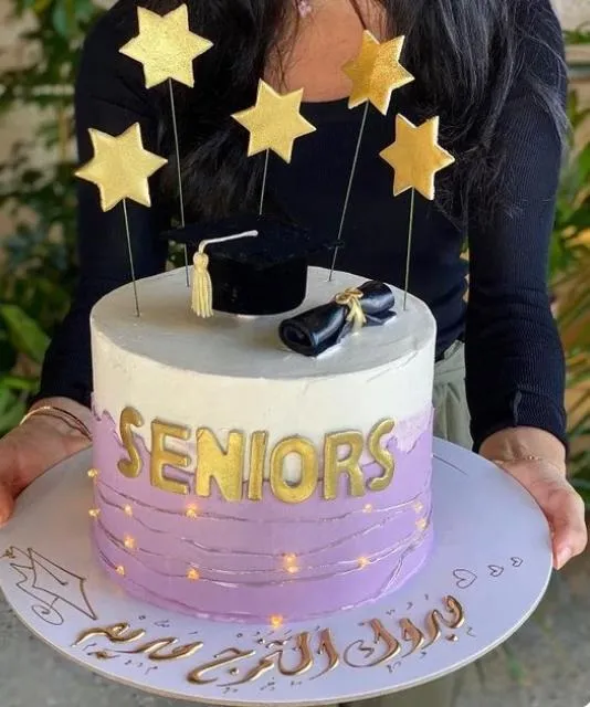 Purple Seniors Cake