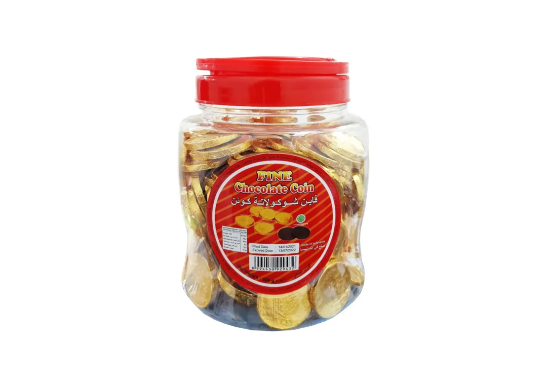 Fine Chocolate Golden Coins 600gr (200 Pieces x 3gr)