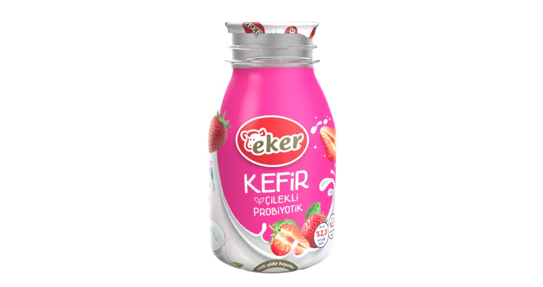 Kefir Aker Yogurt With Strawberry Plastic Bottle 200 ml