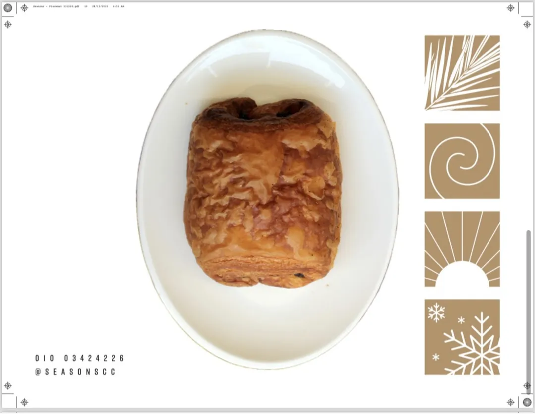 Croissant with chocolate