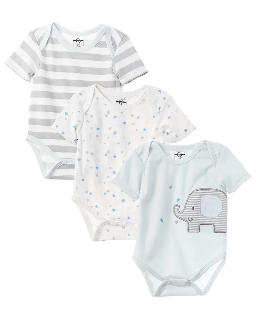 Elephant Short Sleeve Bodysuit 3 PCS Set