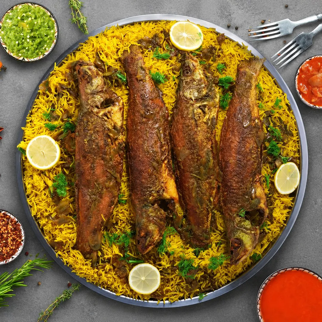 Sea Bass Mutabbaq Tray