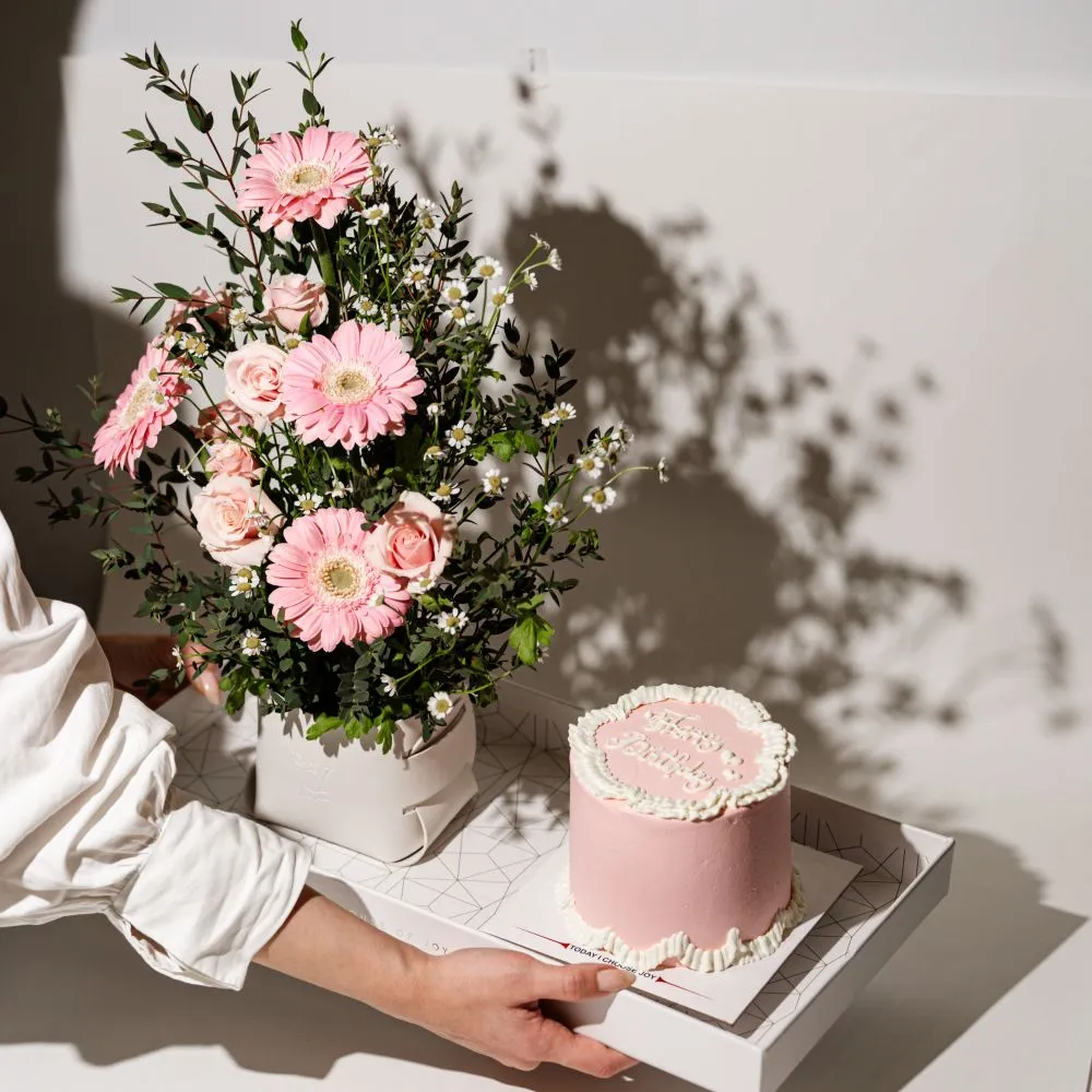 Mini Bridal Cake Set - Pink