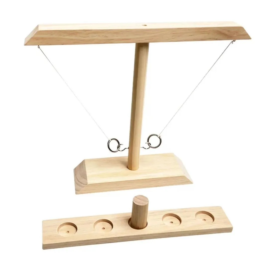 Wooden Ring Toss Game 2 Players - Light