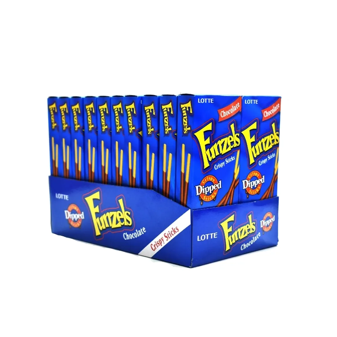 Pepero Funzels Biscuits Dipped in Chocolate 20 Pieces x 30g