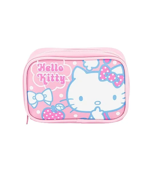 Hello Kitty Pink Leather Pouch - Strawberry