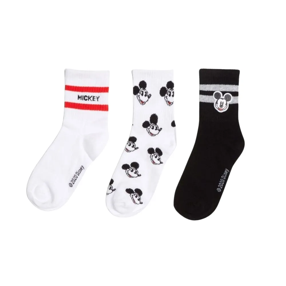 Mickey Mouse 3 Pairs High Socks