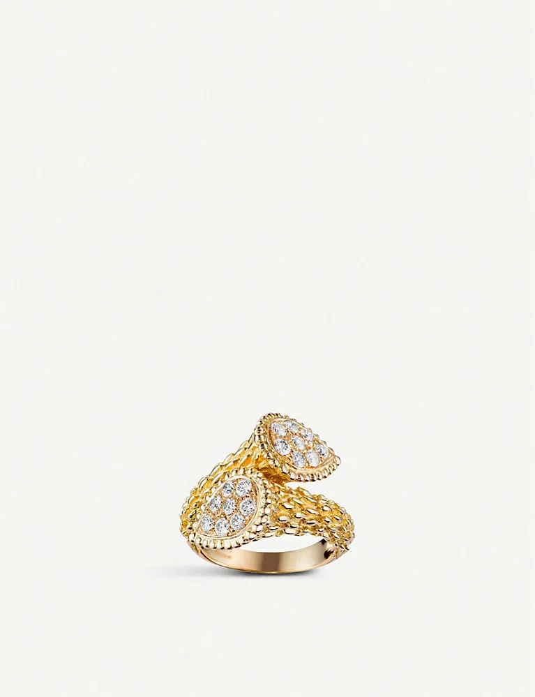 Boucheron Serpent Bohème Toi Et Moi 18Ct Yellow-Gold And Diamond Ring