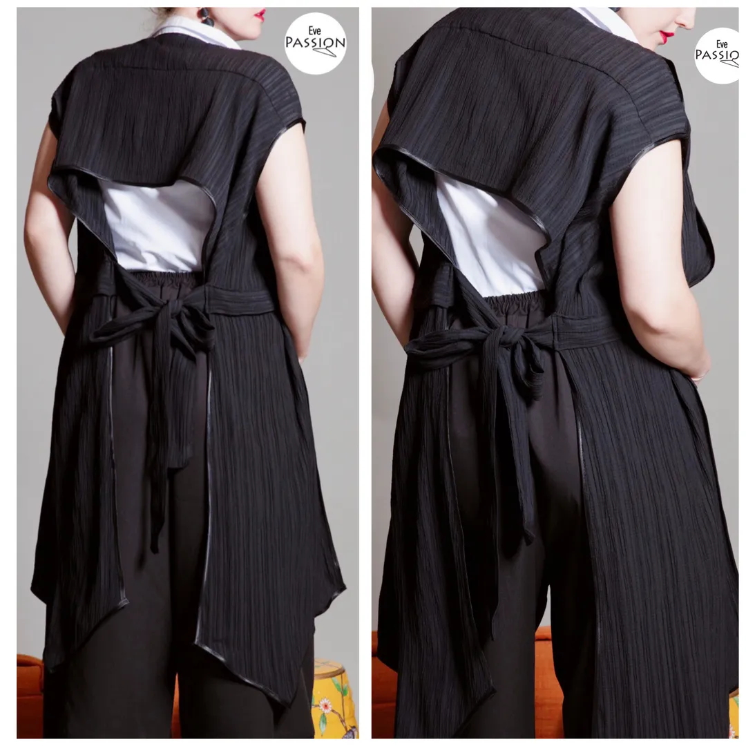 Black Open Back Vest