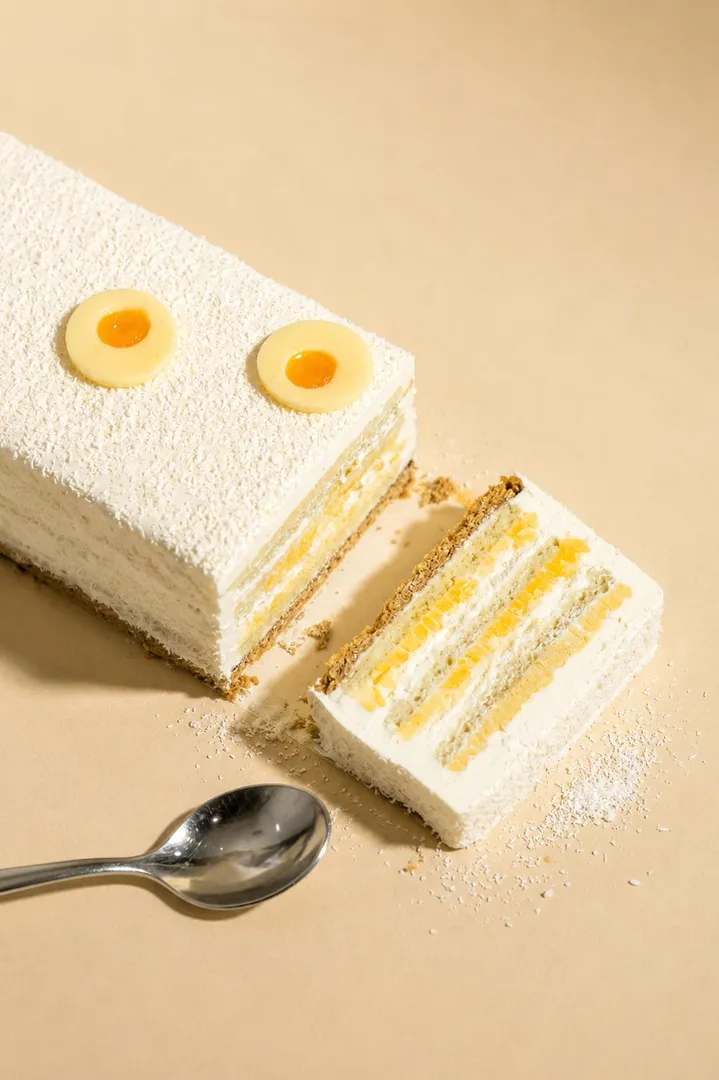 coconut & mango cake