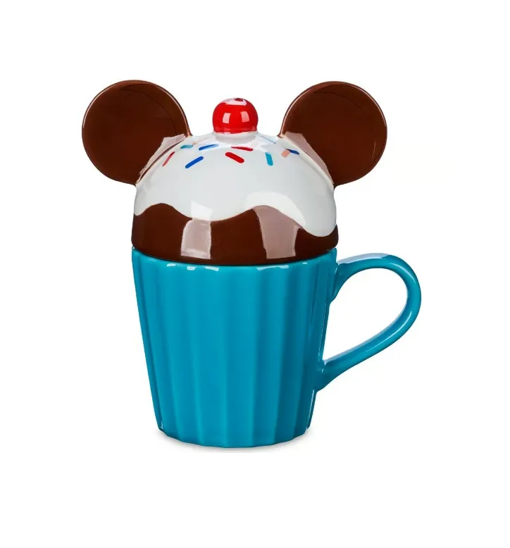 Mickey Mouse Cupcake Mug with Lid