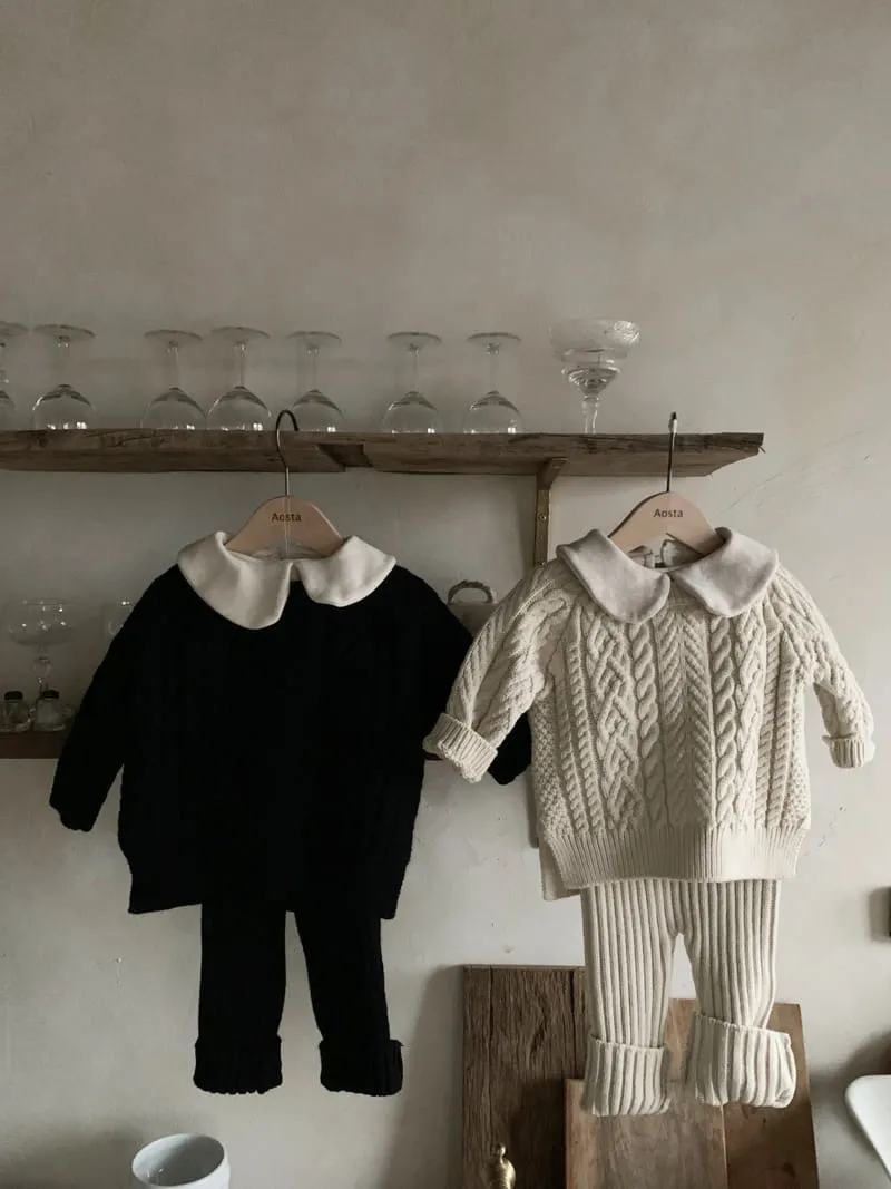 Twisted Knit- Black