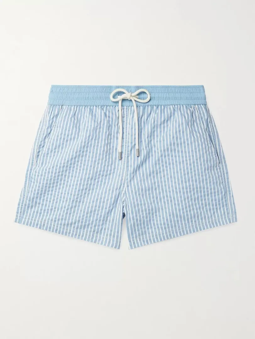 Atalaye - Miramar Short-Length Striped Cotton-Blend Swim
