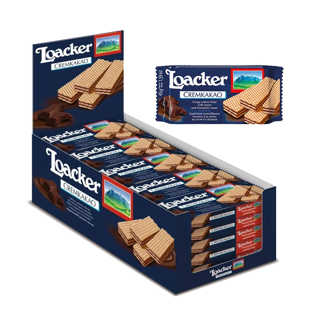 Loacker Wafer CremKakao 25 Pieces x 45g