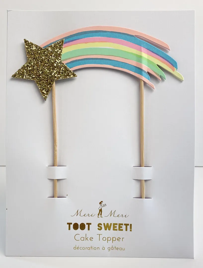 Shooting star cake topper