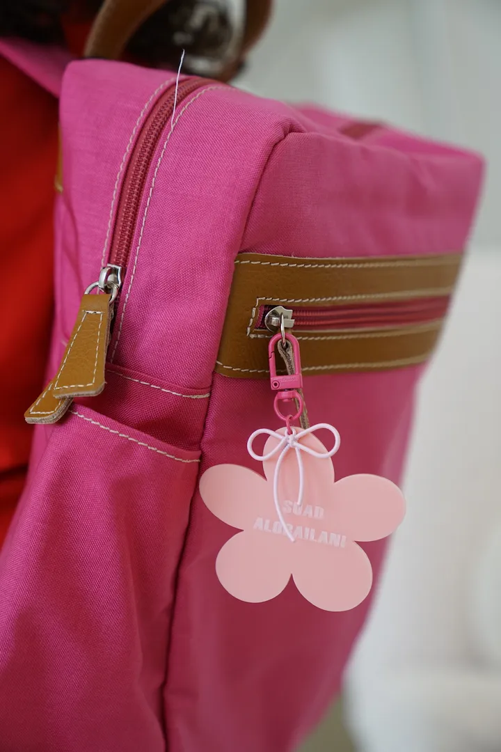 Flower with Bow Keychain