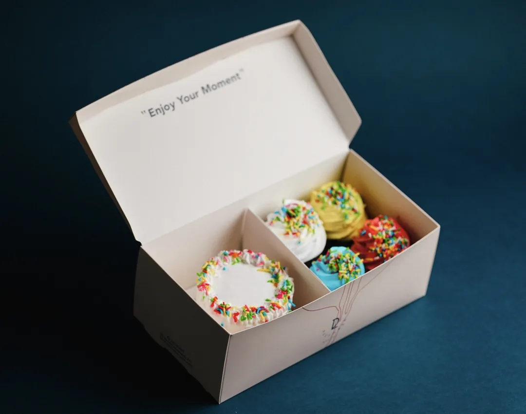 Enjoy your moment mini box sprinkles mini cake w cup cake