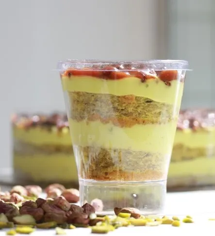 Pistachio Trifle in Cup