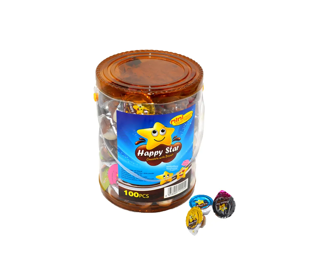 Happy Star Chocolate Paste with Biscuit 100 Pieces