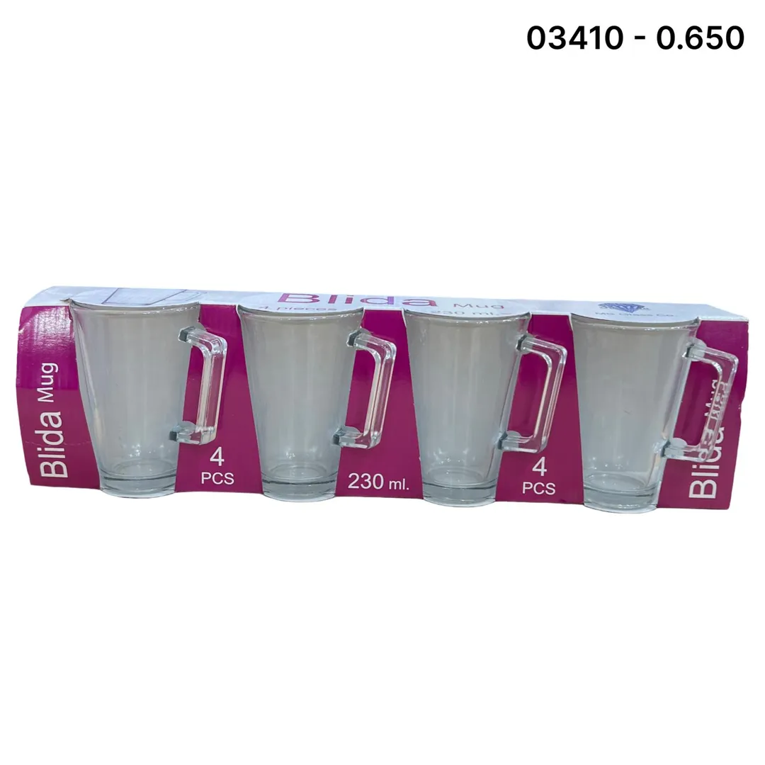 ماغ زجاج 4 قطعة 230 مل 03410