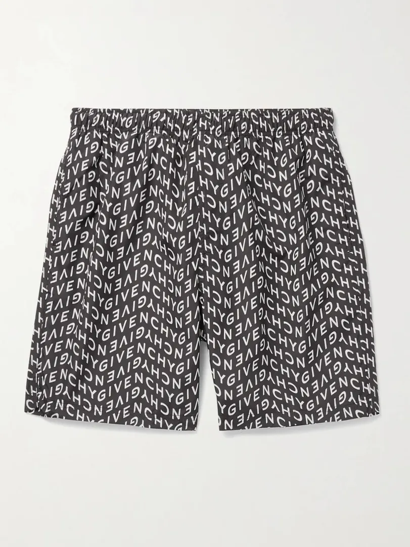 Givenchy - Long-Length Logo-Print Swim Shorts