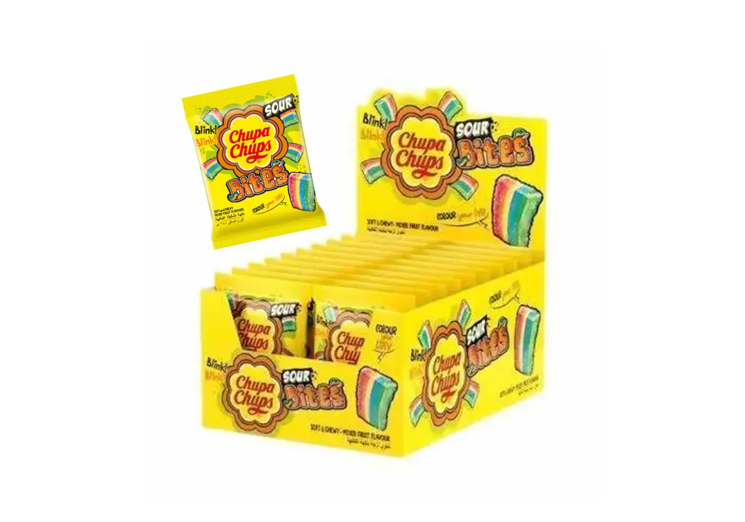 Chupa Chups Mixed Fruit Sour Bites 20 Pieces x 24gr