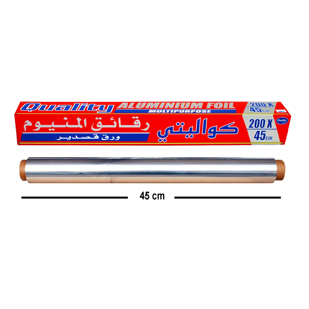 المنيوم فويل ( قصدير كواليتي ) 200 × 45 سم - أحمر - للإستخدام المنزلي