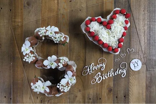 Letters Strawberry with Heart
