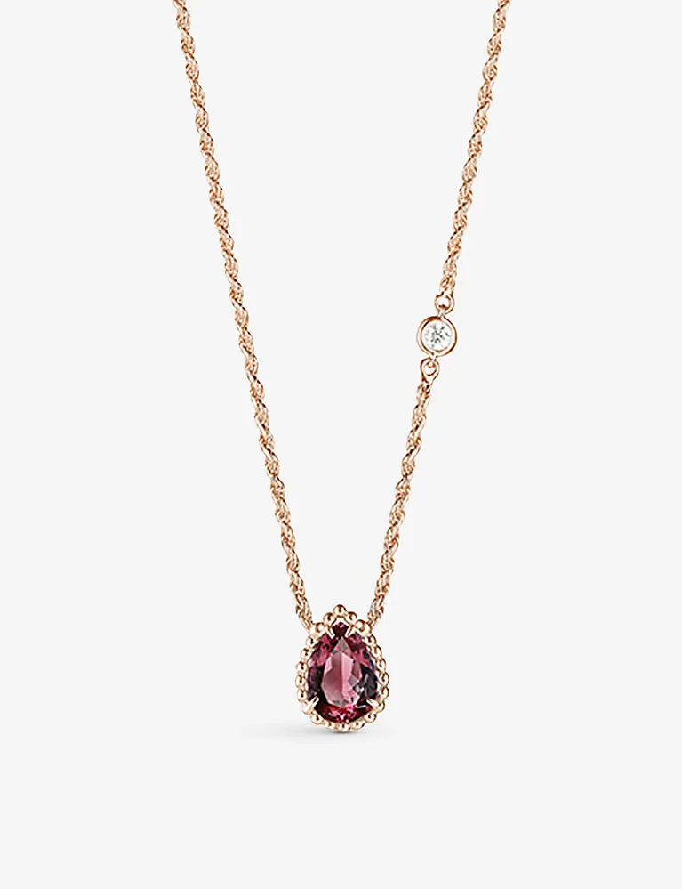 Boucheron Serpent Bohème 18Ct Rose-Gold, Rhodolite And Diamond Necklace